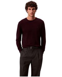 Calvin Klein - Merino Wolle Klassischer Pullover - Lyst