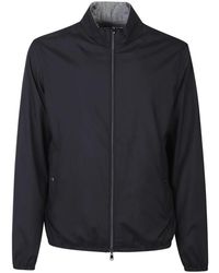 Herno - Jassen ,Blauw ,Polyester Reversible Jacket - Lyst