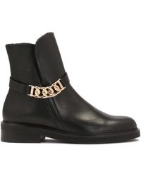 Kazar - Klassische Stiefel Auf Einer Flachen Sohle Verziert Mit Einer Kette - Lyst