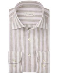 Profuomo - Linen One Piece Shirt - Lyst