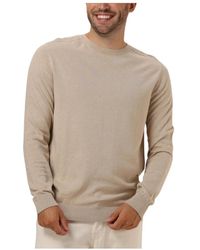 SELECTED - Herren Beiger Rundhalspullover - Lyst