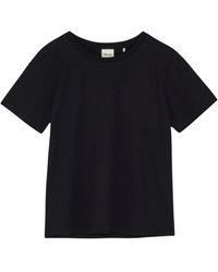 Skall Studio - Tops ,Zwart ,Katoen Loui Regular Tee - Lyst
