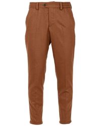 PT Torino - Braune wollflanell maßgeschneiderte hose - Lyst