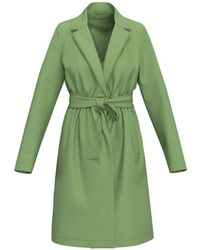 Marella - Trench coat verde set - Lyst