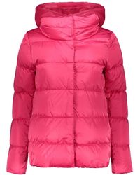 Herno - Jassen ,Roze ,Polyester Moderne Gewatteerde Jas Met Capuchon - Lyst