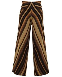 Akep - Broeken ,Veelkleurig ,Katoen Jacquard Gebreide Broek - Lyst
