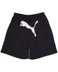 PUMA - Fitness ,Zwart ,Polyester Mesh Basketball Shorts Dua Lipa Zwart - Lyst
