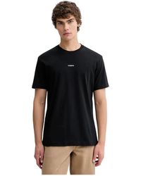 Iceberg - Tops ,Zwart ,Katoen Bedruikt T-Shirt - Lyst
