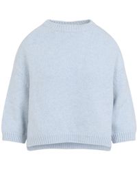 KHAITE - Blauer Kaschmirpullover Stilvoll Gemütlich - Lyst