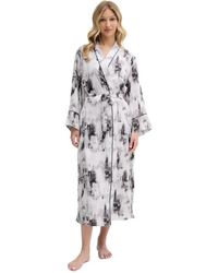 DKNY - Nachtkleding ,Zwart ,Polyester Badjas Met Ceintuur - Lyst