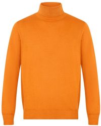 Fedeli - Truien & Vesten ,Oranje ,Wol Coltrui - Lyst