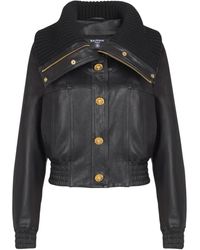 Balmain - Leather Jackets - Lyst