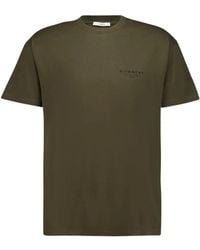 Givenchy - Tops ,Groen ,Katoen T-Shirt Van Katoen Met Stamp-Print - Lyst