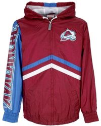 Mitchell & Ness - Fitness ,Veelkleurig ,Polyester Colorado Avalanche Windbreaker Jas - Lyst