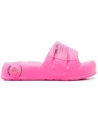 KENZO - Sandali rosa fluorescenti con punta aperta - Lyst