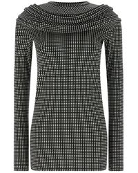 Junya Watanabe - Kleedjes ,Zwart ,Katoen Mini Jurk - Lyst