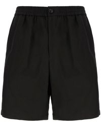 Ami Paris - Korte Broeken ,Zwart ,Katoen Bermuda Shorts - Lyst