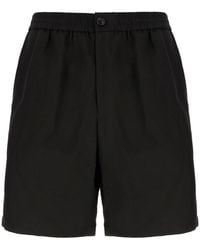 Ami Paris - Korte Broeken ,Zwart ,Katoen Bermuda Shorts - Lyst