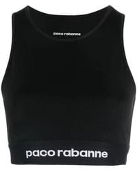 Rabanne - Schwarzes Lässiges Crop Top - Lyst