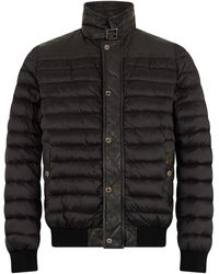 Moorer - Jassen ,Zwart ,Leer Clint Padded Jacket - Lyst