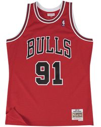 Mitchell & Ness - Chicago bulls road 1997-98 dennis rodman maglia - Lyst