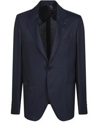 Lardini - Jassen ,Blauw ,Wol Blauwe Blazer Voor Mannen Aw 25 - Lyst