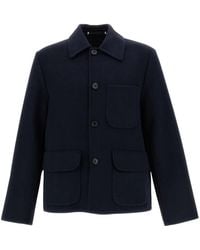 Paul Smith - Jassen ,Blauw ,Wol Werkjas Van Wol Twill - Lyst