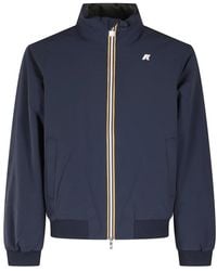 K-Way - Jassen ,Blauw ,Polyester Arsene Double Jacket - Lyst