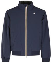 K-Way - Jassen ,Blauw ,Polyester Arsene Double Jacket - Lyst