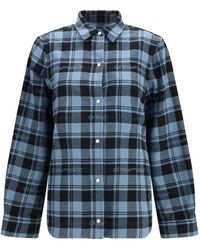 Off-White c/o Virgil Abloh - Overhemden ,Veelkleurig ,Katoen Ruit Flanellen Gewatteerd Overshirt - Lyst