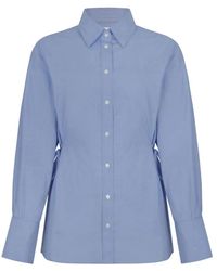 Closed - Lichtblauw Katoenen Shirt - Lyst