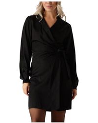 Another Label - Kleedjes ,Zwart ,Zwarte Milou Jurk - Lyst