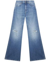 Dondup - Jeans ,Blauw ,Katoen Amber Wide-Leg Jeans - Lyst