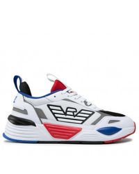 EA7 - Weiß rot blau sneaker stilvoll - Lyst