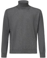Eleventy - Truien & Vesten ,Grijs ,Kasjmier Turtle Neck Sweater - Lyst