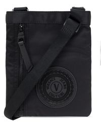 Versace Jeans Couture Shoulder Bag With Logo - Zwart
