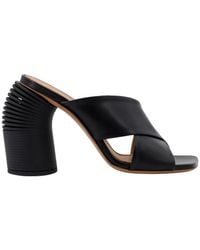 Off-White c/o Virgil Abloh - Chic Leather Sandals With Squared Toe - Lyst