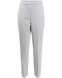Pinko - Pantaloni bianchi con chiusura a zip - Lyst