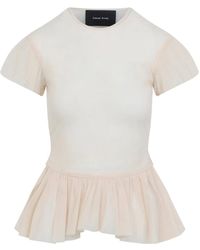 Simone Rocha - Overhemden ,Leer Sheer Ballet Peplum Top - Lyst