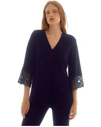 Joseph Ribkoff - Overhemden ,Blauw ,Polyester Jacket - Lyst