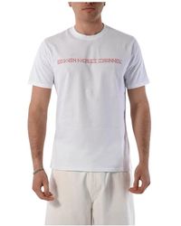Edwin - T-shirt in cotone con logo fronte e retro - Lyst