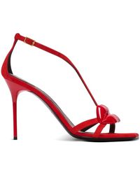 Balmain - Suede Lips Sandals - Lyst