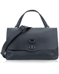 Zanellato - Leder schultertasche mit stoffdetails - Lyst