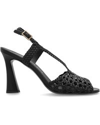 Etro - Schoenen ,Zwart ,Leer Sandalen Met Hak - Lyst