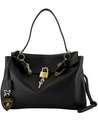 Balenciaga - Zwarte Leren Handtas Met Bovenhandvat - Lyst