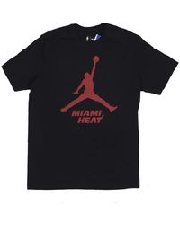 Nike - Fitness ,Zwart ,Katoen Miami Heat Basketball Tee - Lyst