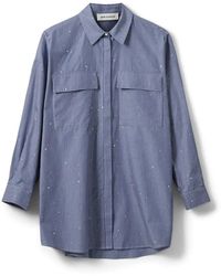 Sofie Schnoor - Blauw Gestreept Overhemd - Lyst