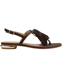 Gioseppo - Schoenen ,Bruin ,Leer Suede Fringe Sandal - Lyst