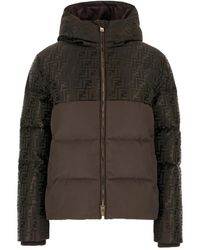 Fendi - Ff Nylon Down Jacket - Lyst