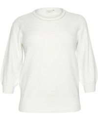 Kaffe - Truien & Vesten ,Wit ,Zachte Gebreide Trui Met Glansdetail - Lyst